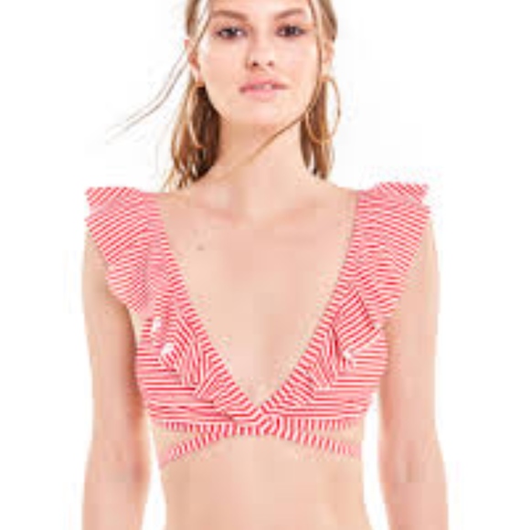 Wildfox Susie Rufle Wrap Bikini Top NWT - Picture 2 of 8